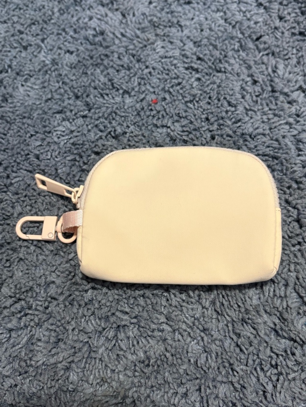 NWOT light peach keychain zipper pouch